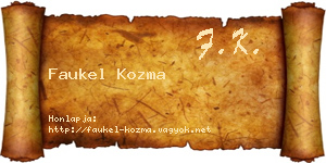 Faukel Kozma névjegykártya